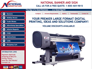 [National Banner and Sign]